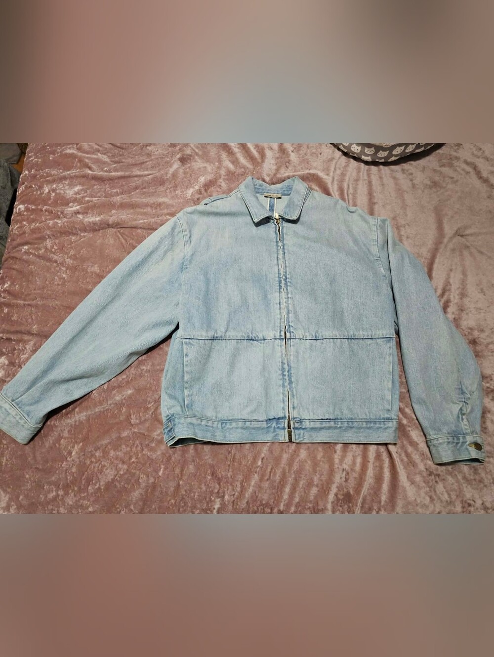 Fear of God Light Blue Denim Zip Jacket - Men's Large